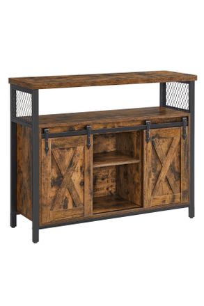 Boxxx Kommode, Braun, Schwarz, Holzwerkstoff, Vintage, 3 F&auml;cher, 100x80x33 cm, Typenauswahl, Beim&ouml;bel erh&auml;ltlich, stehend, Wohnzimmer, Wohnw&auml;nde, Wohnwand-S