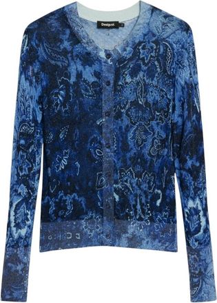 Desigual Truien & Vesten, Dames, Blauw, L, Leer, Jers_Kassidy Cardigan