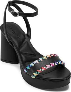 Karl Lagerfeld Haden Ankle Strap Platform Sandal in Black at Nordstrom Rack, Size 7.5