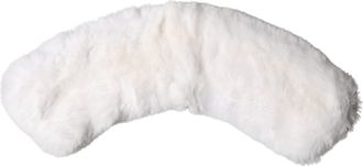 Dolce & Gabbana White Fur Shoulder Collar Wrap Shawl Womens Scarf