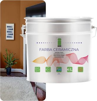 OEM Pintura Cer&aacute;mica Para Paredes, Lavable, Marr&oacute;n, Beige, 2 L, Resistente A Las Manchas
