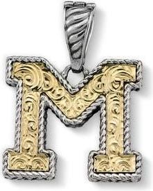 Samuel B. Two-Tone Initial Pendant in Silver/gold M at Nordstrom Rack