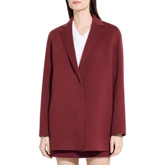 Theory Clairene Wool & Cashmere Jacket in Oxblood Red at Nordstrom Rack, Size Medium