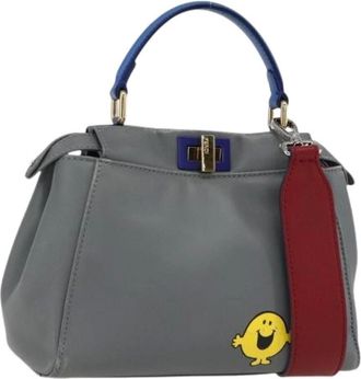 Fendi Pre-owned Handbags, female, Gray, Size: ONE SIZE Pre-owned Leather Handbag