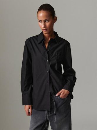 Day Birger Et Mikkelsen Jojo Crisp Button-Up Shirt in Black at Nordstrom, Size 14