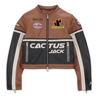 Nike Jordan (WMNS) Air Jordan x Travis Scott Leather Moto Jacket Archaeo Brown DX6168-256