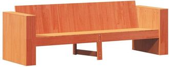 vidaXL Sof&aacute; De Jard&iacute;n 3 Plazas Madera De Pino Marr&oacute;n Cera 189x60x62 Cm Vidaxl