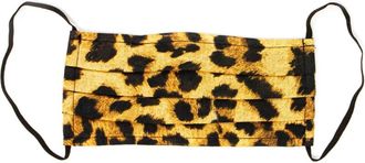 Arizona Love Bandana leopard-print pleated face mask - women - Cotton - One Size - Brown