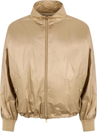 Herno Lichtgewicht Windbreaker - Dames - Zomerjassen - Beige - M - Katoen - Jassen