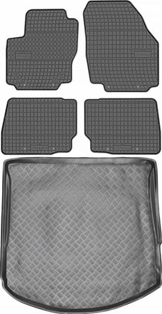OEM Juego De Alfombrillas De Goma Para Coche Y Alfombrilla Para Maletero Para Ford Mondeo Mk4 Estate (2007-2011)