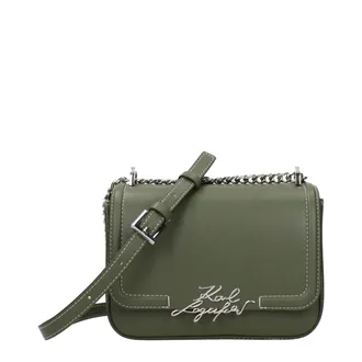 Karl Lagerfeld Green Leather Crossbody Womens Bag