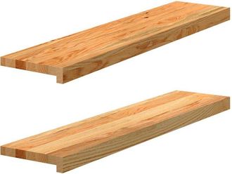 vidaXL Vidaxl - Alféizares de ventana 2 uds madera maciza roble marrón claro