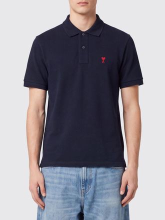 Ami Polo Shirt Men color Blue