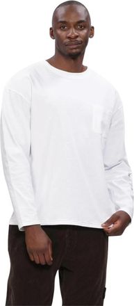 Denham Waby - Heren - Longsleeves - Wit - M - Katoen - Tops