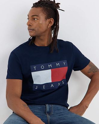 Tommy Jeans Flag T-Shirt - Navy
