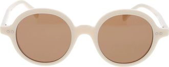 Celine Round Pantos Zonnebril - Dames - Zonnebrillen - Beige - ONE Size - Accessoires