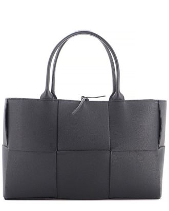 Bottega Veneta Black Maxi Intrecciato Leather Arco Tote Medium (Authentic Pre- Loved)