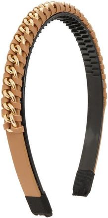 Tasha Chain Link & Braided Faux Leather Headband in Brown at Nordstrom