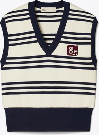 Tory Burch Womens V-Neck Wool Sweater Vest, size M