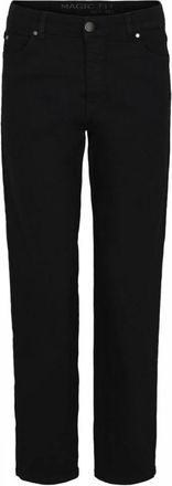 C.Ro Zwarte Straight Leg Broek - Dames - Straight fit broeken - Zwart - M - Katoen - Broeken