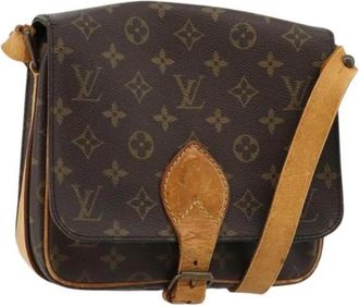 Louis Vuitton Pre-owned Monogram Shoulder Bag - Dames - Vintage Schoudertas - Bruin - ONE Size - Leer - Vintage