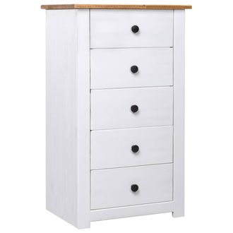 Berkfield Home Sideboard White 46x40x89 cm Pine Panama Range | Size: 46 x 40 x 89 cm