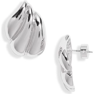 Nordstrom Fluted Stud Earrings in Silver at Nordstrom