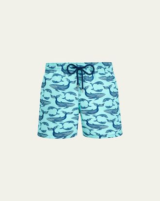 Vilebrequin Mens Whale-Print Recycled Swim Trunks