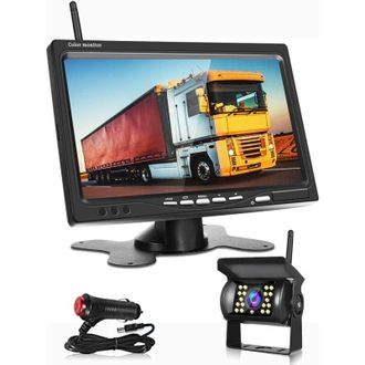 OEM C&aacute;mara De Visi&oacute;n Trasera Inal&aacute;mbrica - Monitor Lcd De 7 Pulgadas - Visi&oacute;n Nocturna Ip67 - &Aacute;ngulo De 170&deg; - F&aacute;cil Instalaci&oacute;n Para Autocaravanas Y Cami