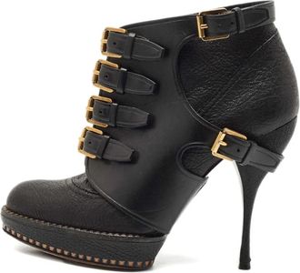 Dior 120 mm laarzen met plateauzool en gesp - Zwart