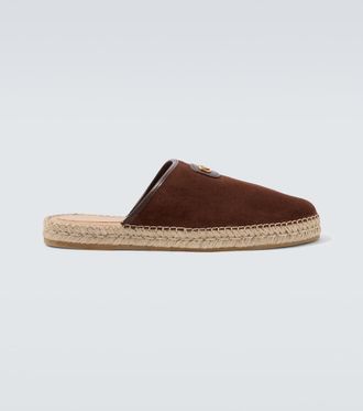 Valentino Garavani Palm Avenue VLogo suede mules