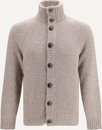 Brunello Cucinelli Wool, silk and cashmere Cardigan Male 50