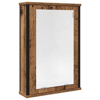 Berkfield Home Bathroom Mirror Cabinet Old Wood 42x12x60 cm Engineered Wood in Brown | Size: 42 x 12 x 60 cm