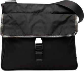 Prada Pre-owned Vintage Nylon Crossbody Bag - Dames - Vintage Schoudertas - Zwart - ONE Size - Nylon - Vintage