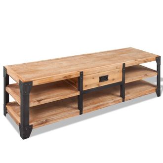 vidaXL Vidaxl - Mueble Para Tv Madera Maciza De Acacia 140x40x45 Cm