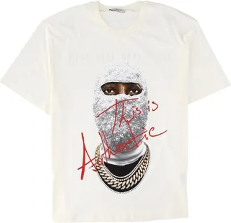 Ih Nom Uh Nit White Graphic Print Textured Relaxed Fit T-Shirt