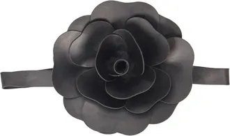 Philosophy di Lorenzo Serafini Rose Detail Necklace - female - Philosophy di Lorenzo Serafini - Necklaces - Black - ONE SIZE - Accessories
