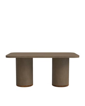 Hannun Mesa de exterior de microcemento en color tierra 160 cm