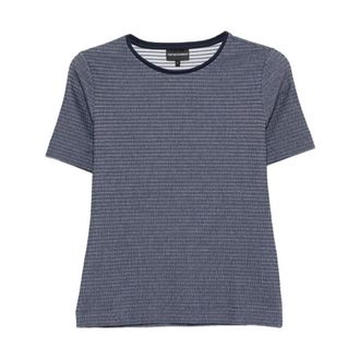 Emporio Armani Dames, Tops, Blauw, Maat: S Viscose