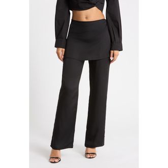 House of CB Leona Skirt Pants in Black at Nordstrom, Size X-Small