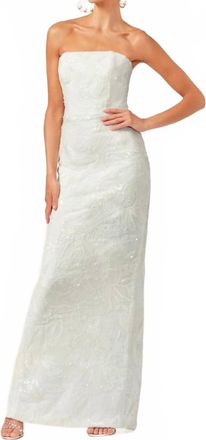 Helsi Serena Strapless Sequin Long Gown In White
