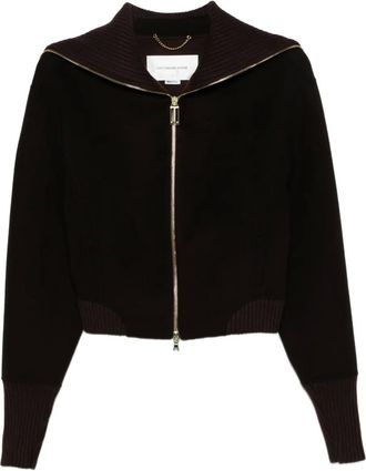 Victoria Beckham Giacca con zip - Marrone