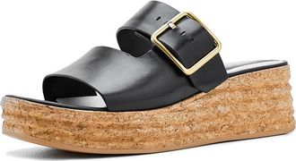 Franco Sarto L-Taziana3 Espadrille Sandals Womens Sandals Black Smooth Leather : 7.5 M