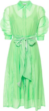 Baruni organza midi dress - women - Polyester/Cotton/Rayon - L - Green