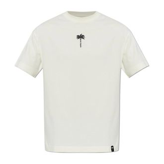 Palm Angels Camiseta con logo - Tops - Hombre - Beige - XS