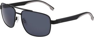 Nautica N104SP Polarized 005 Mens Sunglasses Black Size 59