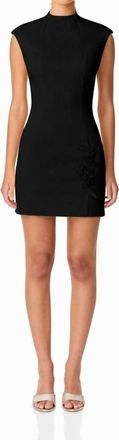 Elliatt Evee High Neck Mini Dress In Black