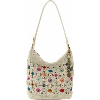 The Sak Sequoia Hobo Hand Crochet Bag in Natural Multi Flower at Nordstrom