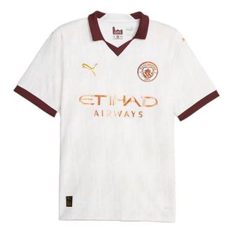 Puma 2023-24 Manchester City Mens Stadium Away Jersey White 770449-02
