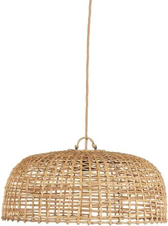 Bazar Bizar L&aacute;mpara colgante de rat&aacute;n sint&eacute;tico en marr&oacute;n 60x60x27 cm